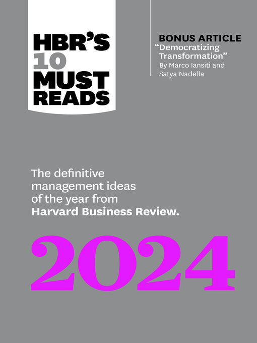 Title details for HBR's 10 Must Reads 2024 by Harvard Business Review - Available